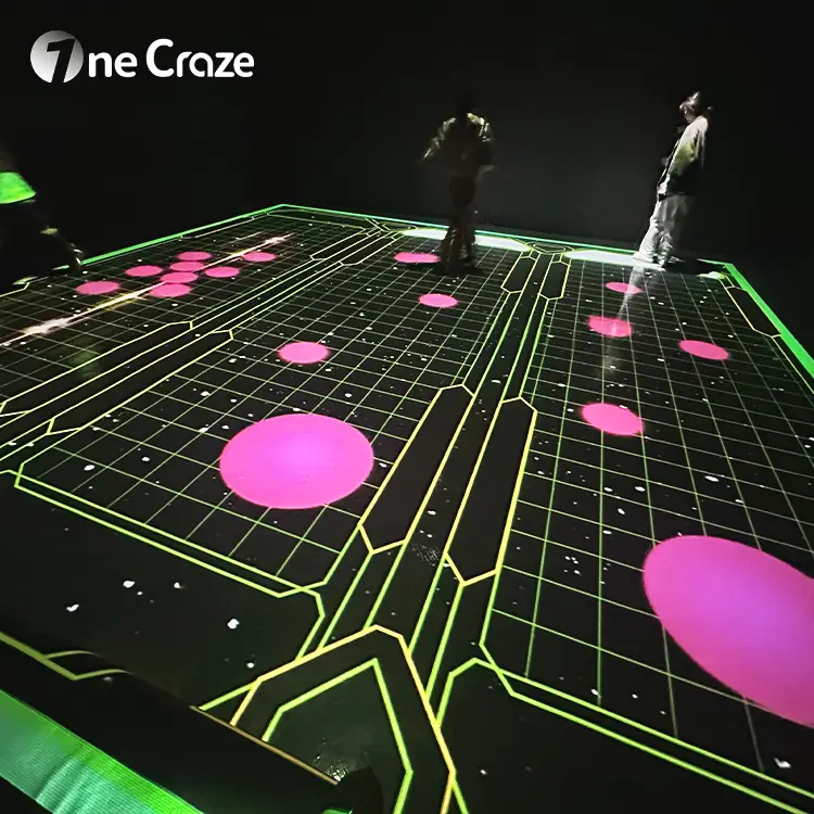 Competition flooring (1) interactive beam projector flooring system for team sports