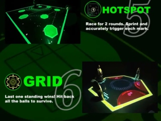 target-based interactive projection floor game system