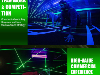 Group briefing area before entering Activate LED Game laser challenge room