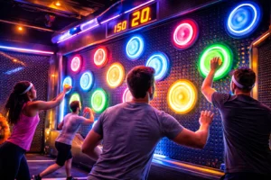 LED round light toss game system