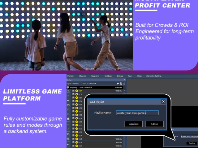Activate LED Game Push room for fitness-style physical and mental challenges