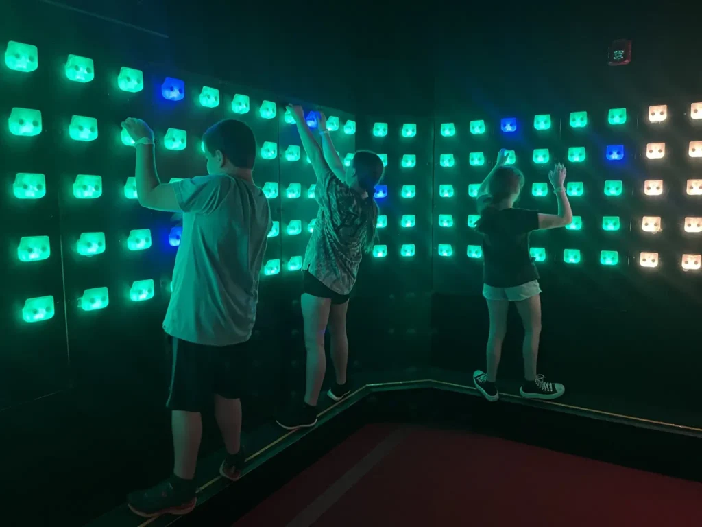 activate interactive touch climbing wall game system