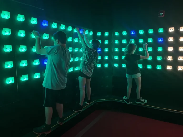 activate interactive touch climbing wall game system