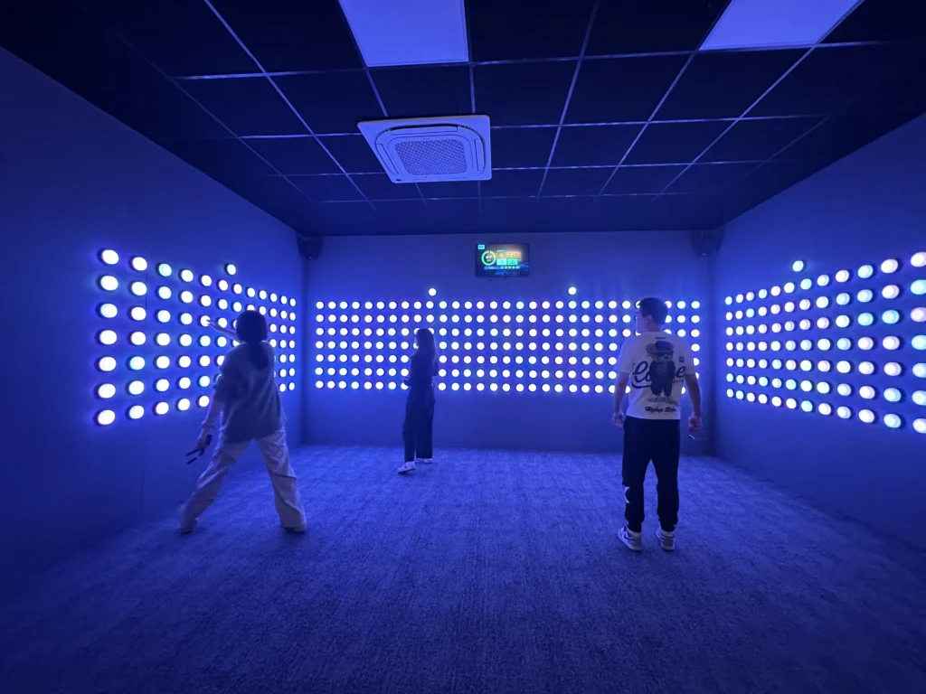 activate led wall button room installation