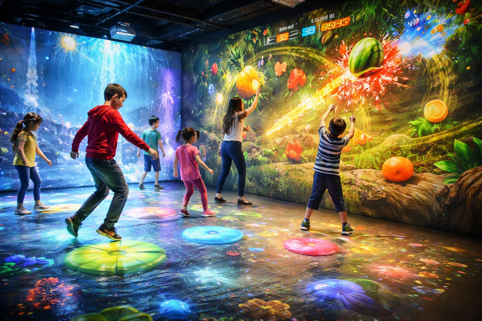 customized interactive pressure-sensitive floor projector games software