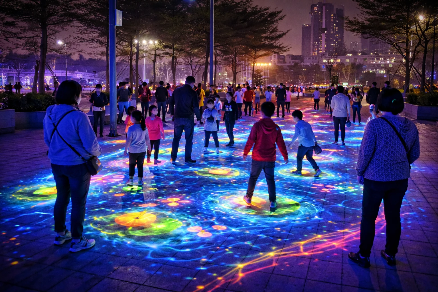 interactive floor mat projector for kids playground
