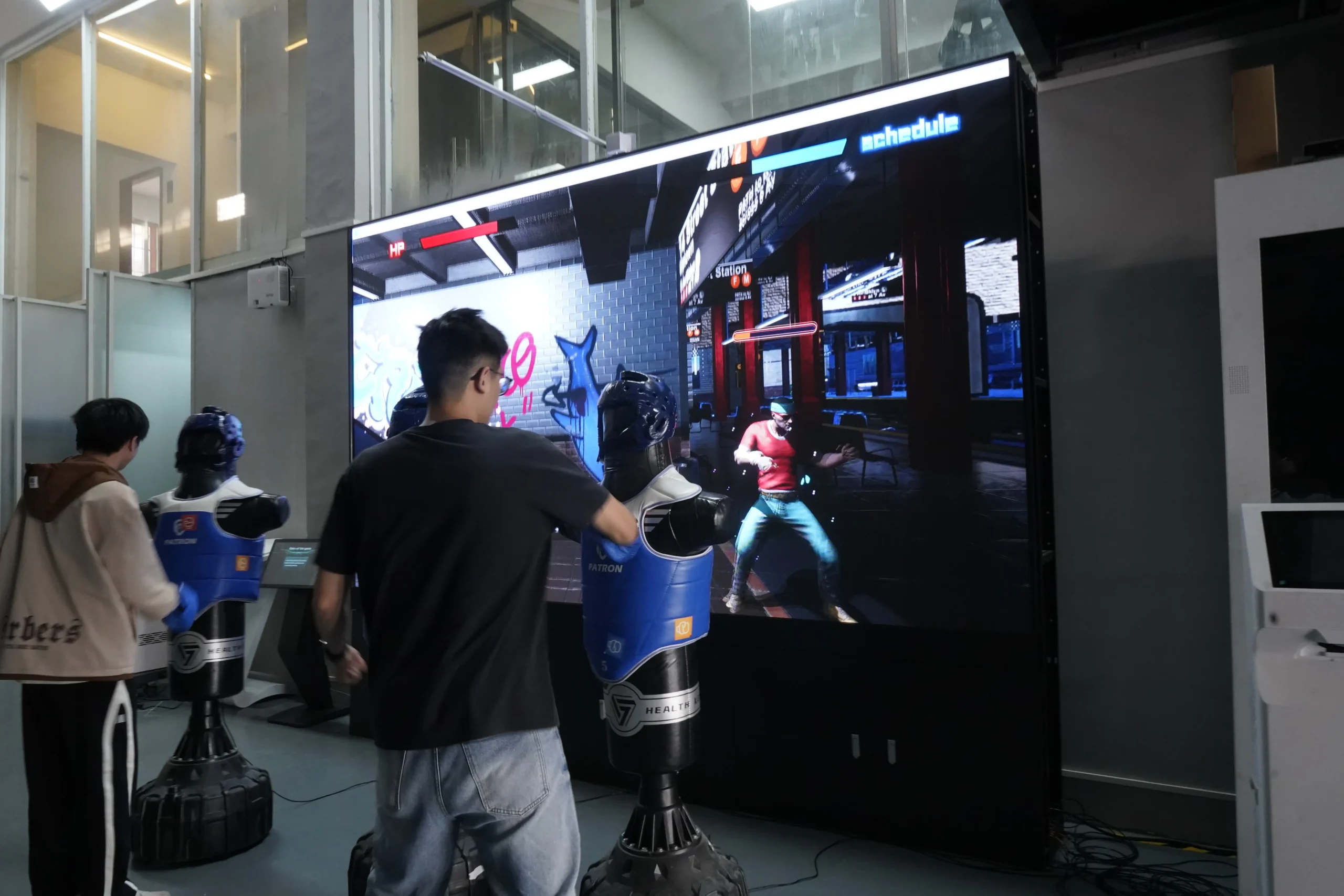 wall boxing simulator for heavy punch dummy bag training