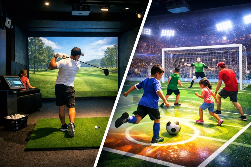 immersive sports game simulator system