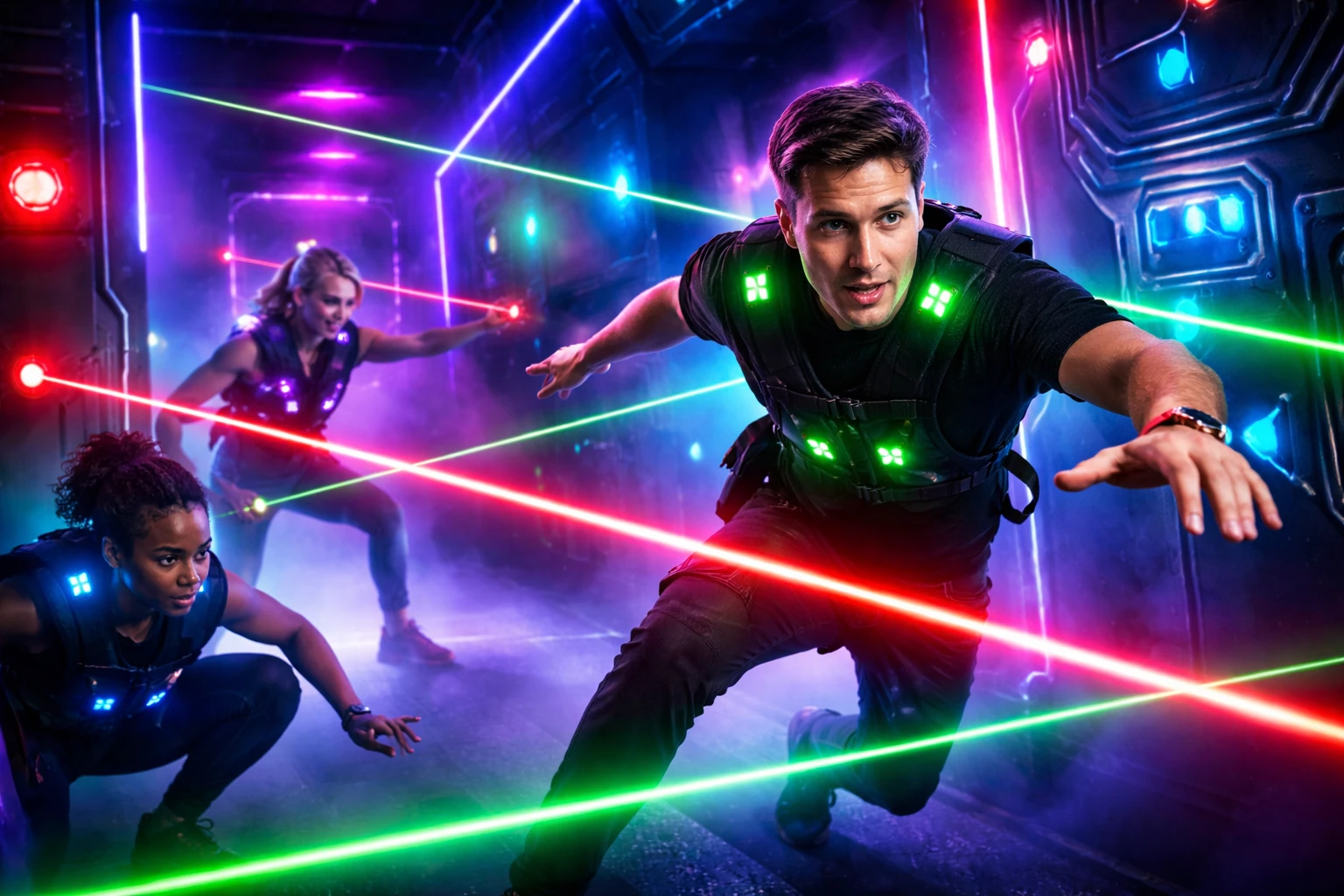 activate led laser maze game system