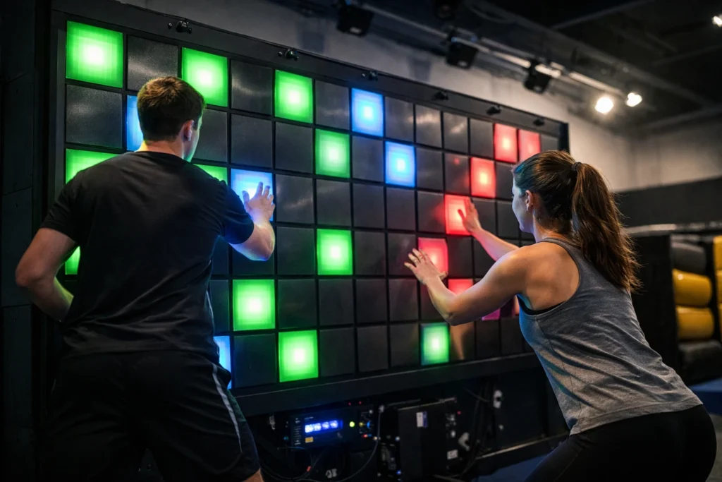 interactive pressure sensitive wall tiles installation