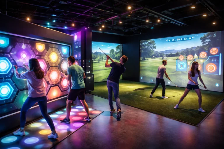 interactive sports game center design solution