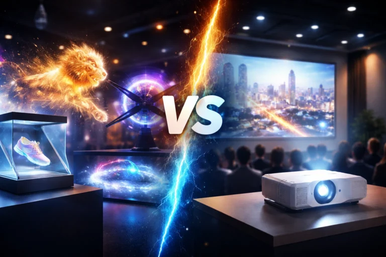 hologram projector vs traditional projector