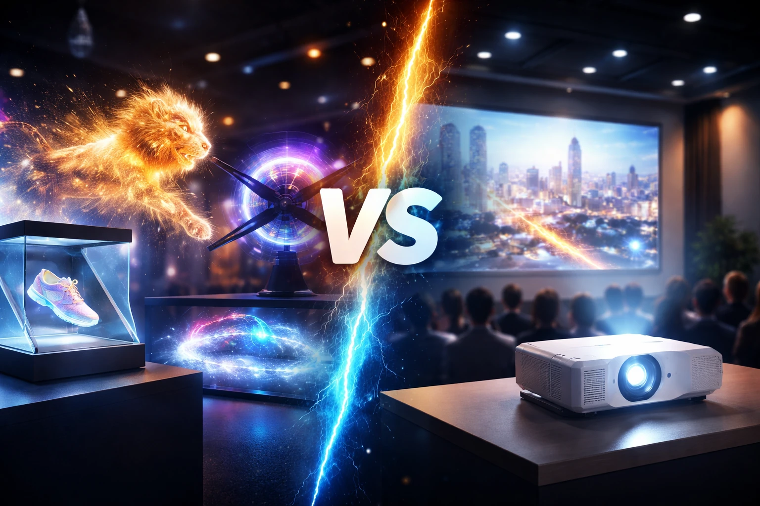 hologram projector vs traditional projector