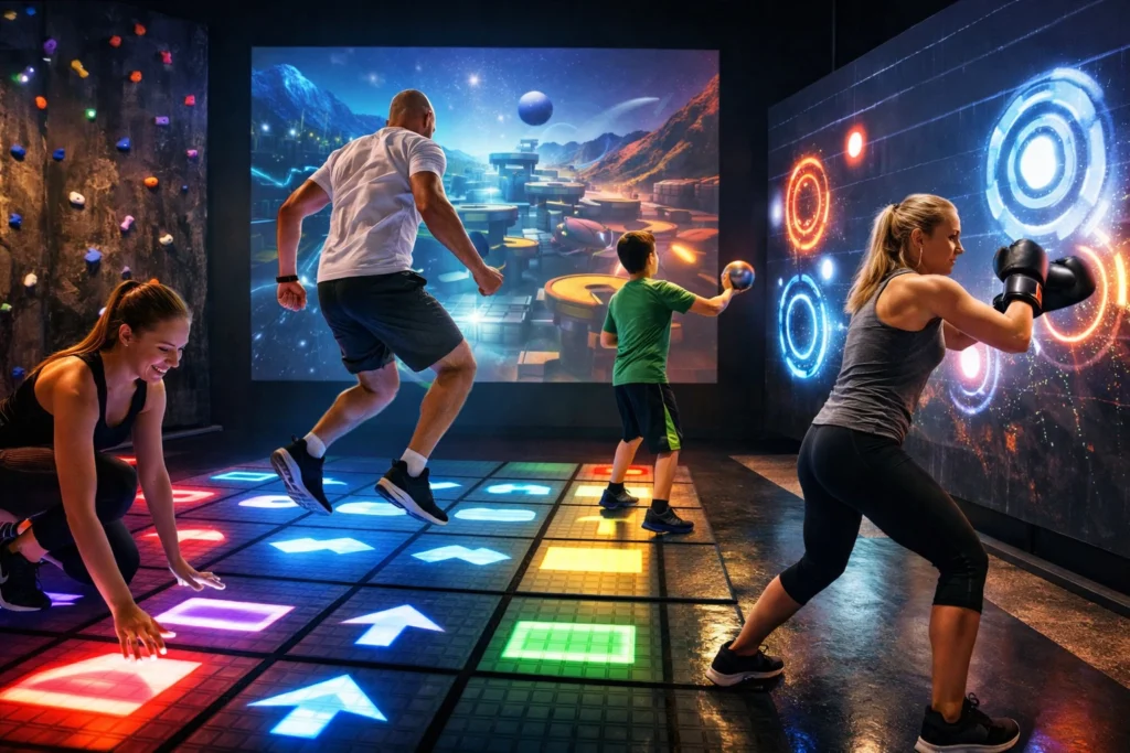 digital physical game system for fitness centers