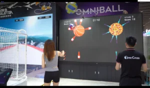 Food Cutting Knife Throwing Game interactive wall projector