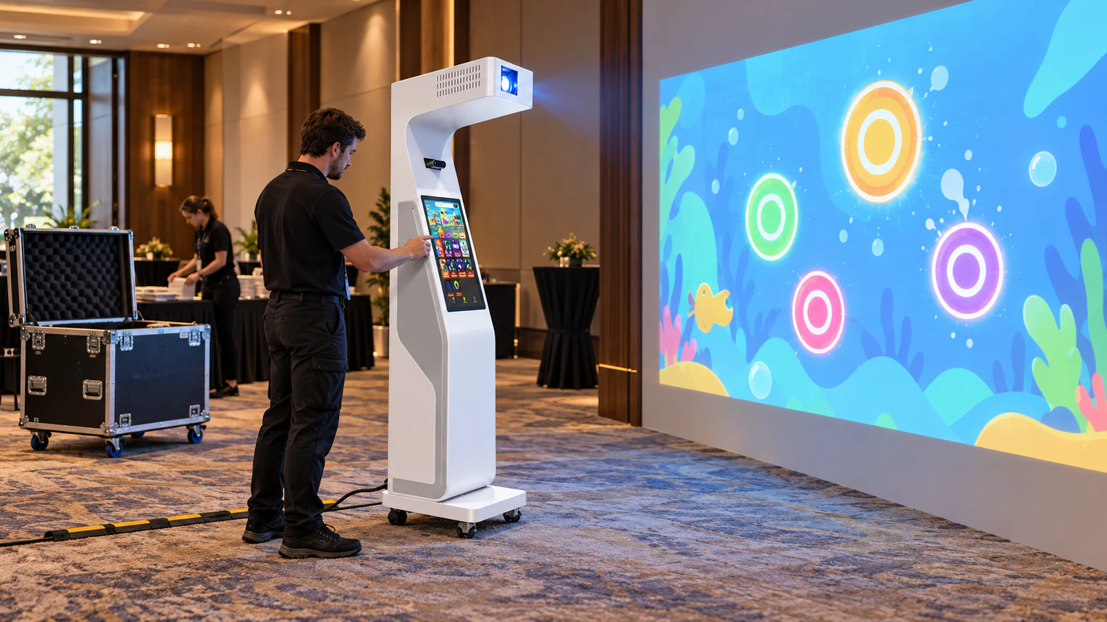 Buying a Portable Interactive Projector for Event Rentals: Transport, Licensing and Setup
