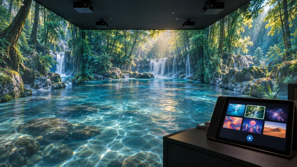 Immersive Room Software: Content Libraries, Interactive Games and Commercial Licensing
