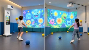All-in-one and separate interactive ball wall systems